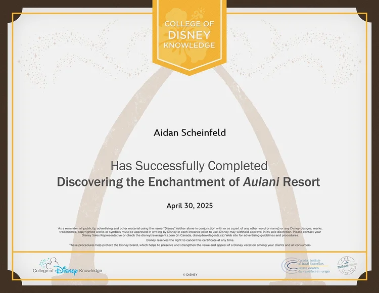 Immortal Vacations travel advisor certification 19